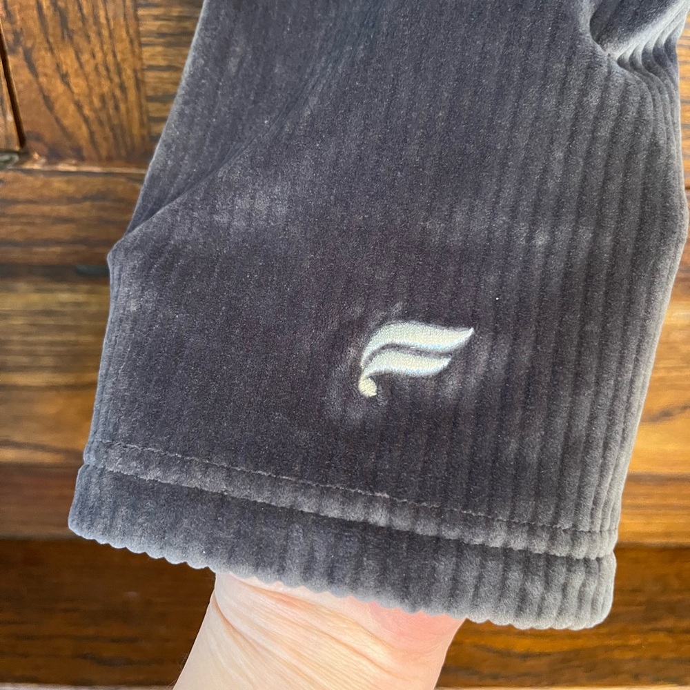 Fabletics Gray Plush Rib Half Zip Sweatshirt, Med… - image 4